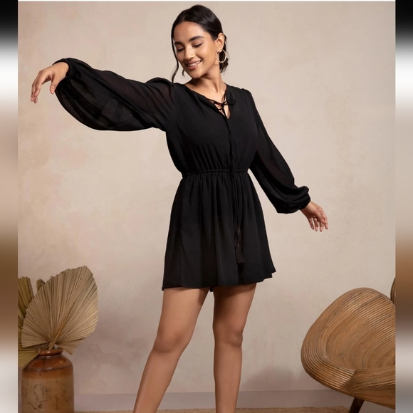 🌈Zara Black Rocking It In Playsuit dress - Picture 13 of 13